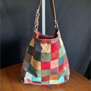 Multicolor Patchwork Shoulder Bag